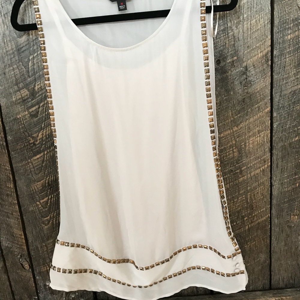 Rock & Republic Sleeveless Tunic with Gold Studs